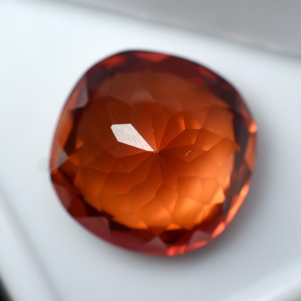 CERTIFIED Orange Sapphire Square Cushion Cut 9.50 Ct Natural Loose Gemstone