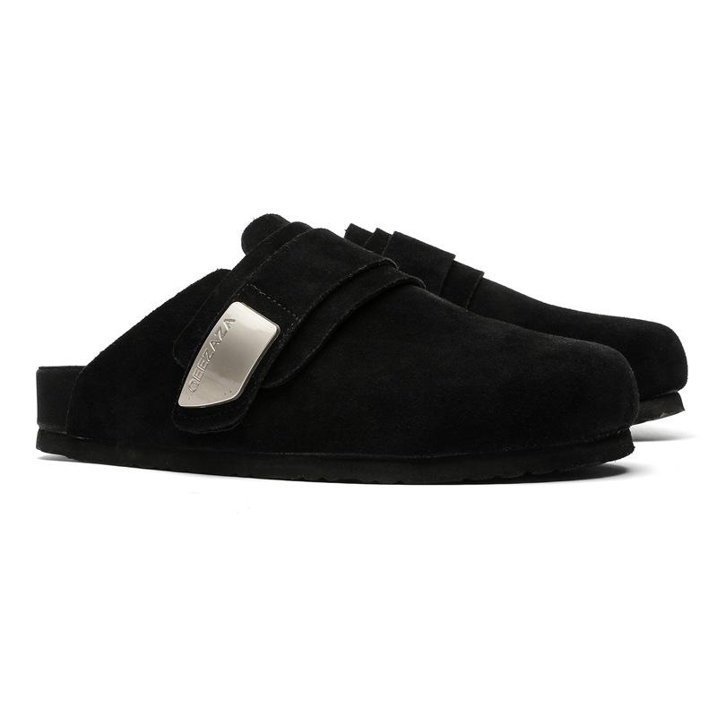 

3691 Summer new wear thick-soled versatile one-pedal soft-soled slippers comfortable bag head half slippers 45