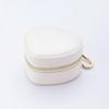 1pc Mini Jewelry Box, Heart-Shaped Jewelry Organizer with Keychain, Zipper Closure, Portable Jewelry Box, Jewelry Boxes