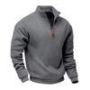Men's Sweatshirt Quarter Zipper Ribbed Long Sleeve Shirts Slim Fit Workout Casual Pullover Fall Winter Tops