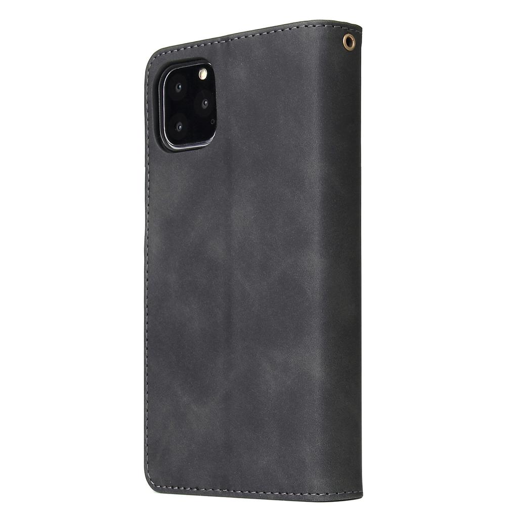 Etui Portfel ze Skóry Premium na iPhone 16 15 14 13 12 11 17 Pro Max Plus 17Air 16e Portfel z Zamkiem Błyskawicznym Miejsca na Karty Magnetyczne Pokrowiec z Klapką