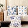 Rudder Anchor Animals Cushion Cover Soft Plush Fabric Double-Sided Printed Sofa Cushion Cover For All Seasons Home Decor Gift