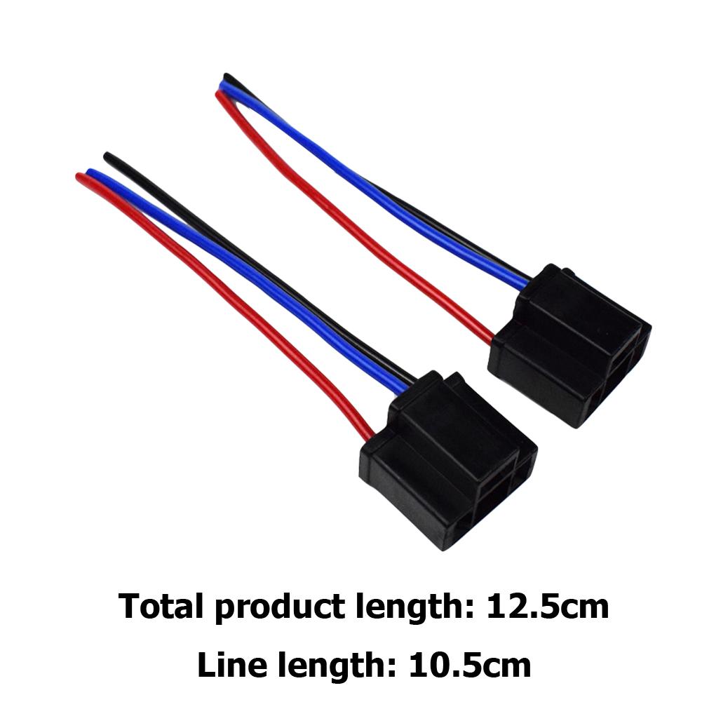 2x H4 9003 Wiring Harness Socket Headlight Fog Lamp Female Connector Pig Tail