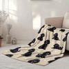 VIKAMA Dog Love Blanket Warm Cute Dog Lying in Bedroom Living Room Sofa Blanket Pet Theme Home Decoration Gift