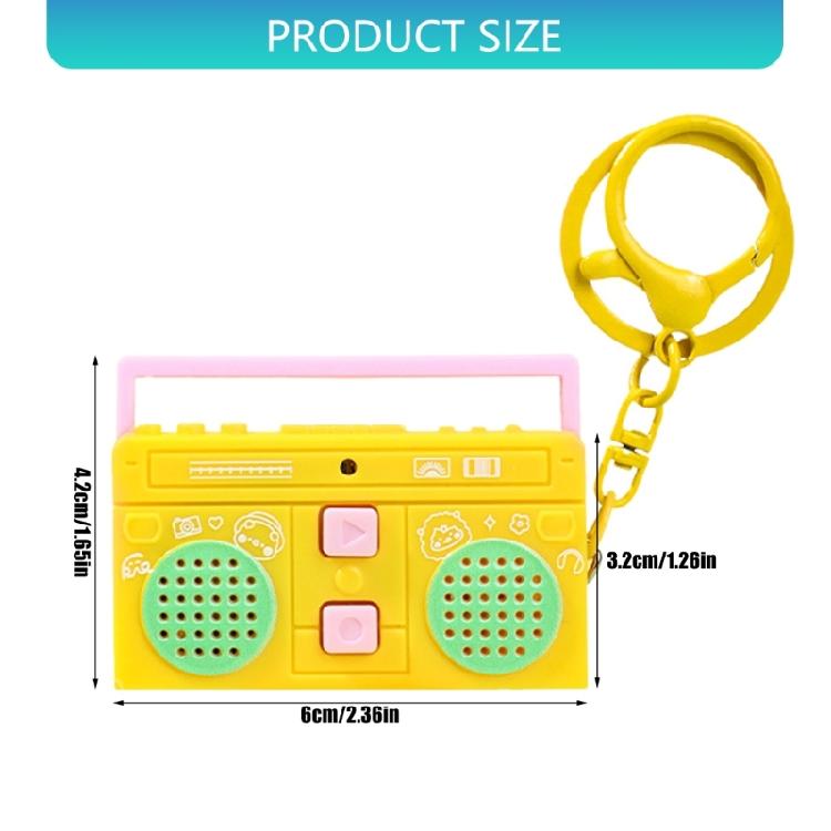Bunter Sprachnachrichten-Schlüsselanhänger Geschenk mit Aufnahmefunktion Einfache Bedienung Kunststoffgehäuse Mehrere Farboptionen