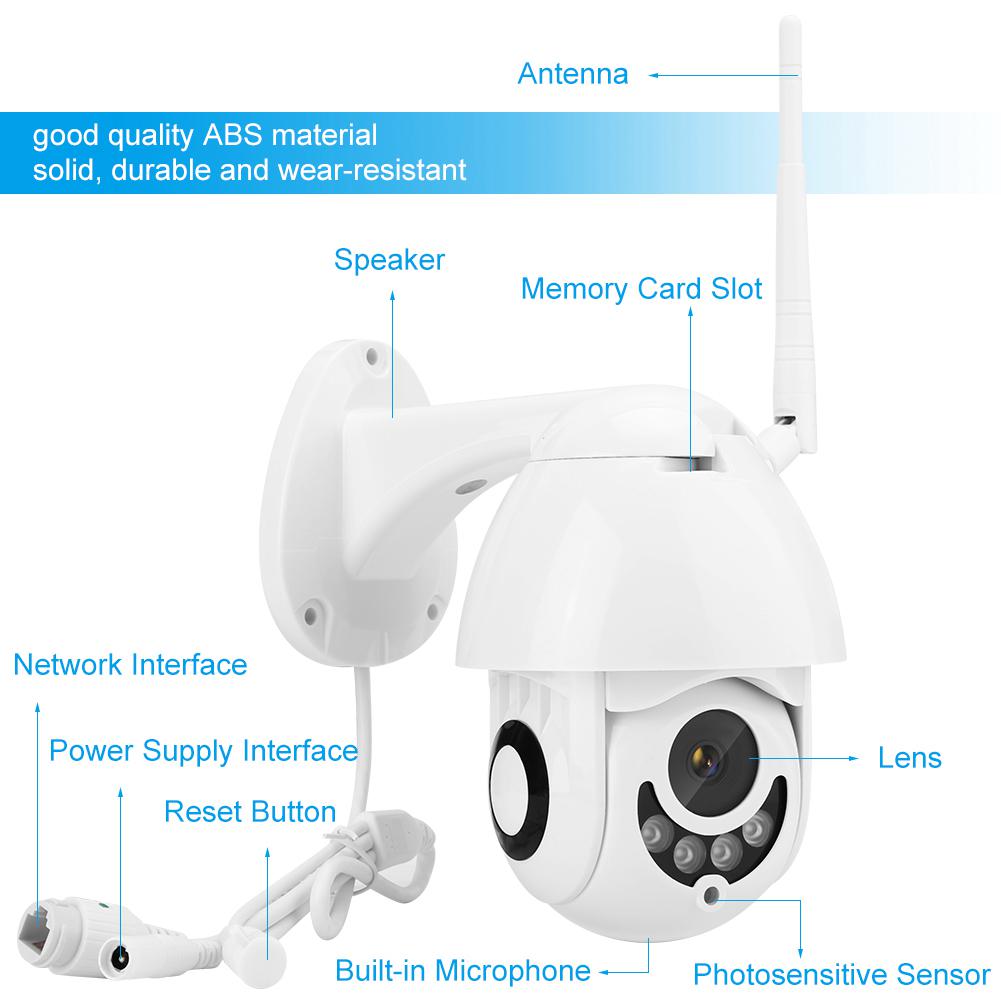 Mini 1920*1080P 2MP HD Camera PTZ Outdoor Indoor Security Monitoring