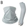 Ice Silk Face Cover Set Summer Sun Protection Anti-UV Quick-drying Breathable Fishing Mask Sleeves For Outdoor Fishing Cycling