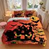 3er-Set Hexen-Halloween-Print-Bezüge Ultraweich, Atmungsaktiv und Bequem Bettwäsche mit Stilvollem Design für Schlafzimmer- und Gästezimmer-Dekoration 1 Bezug