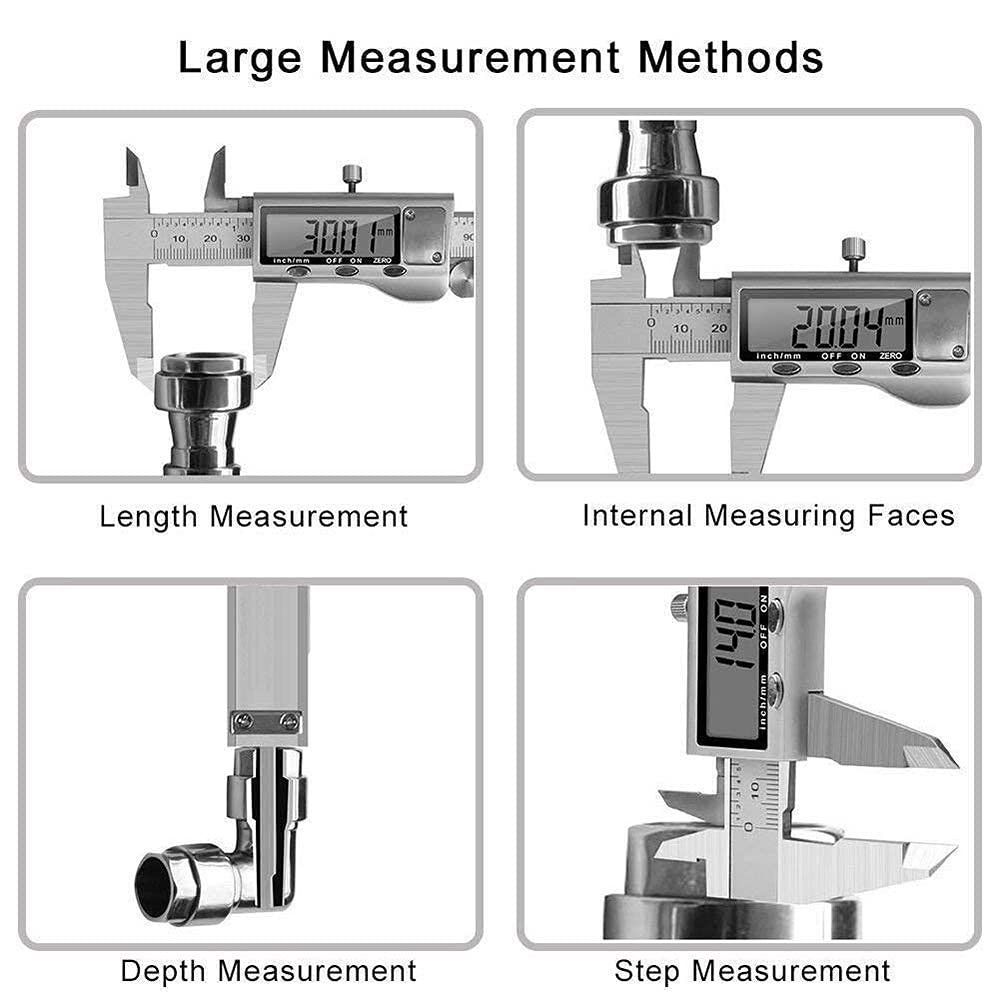 Inch Metric Vernier Caliper LCD Screen Digital Micrometer Micrometer Measurement  Engineering