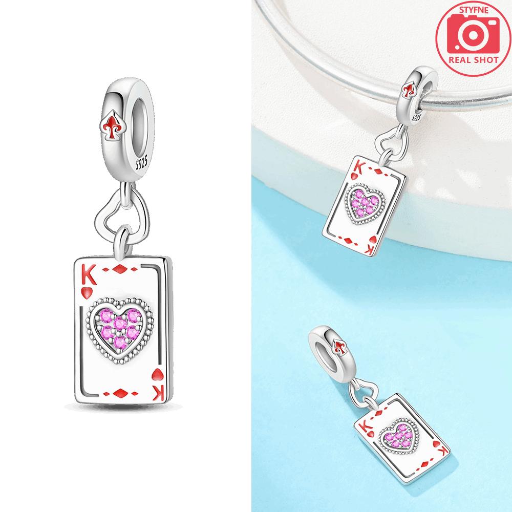 Women'S Pendants Original Copper Black Suit J Playing Card Red 10 Bead Fit Bracelet Women Jewelry Making Diy Gift Accessory