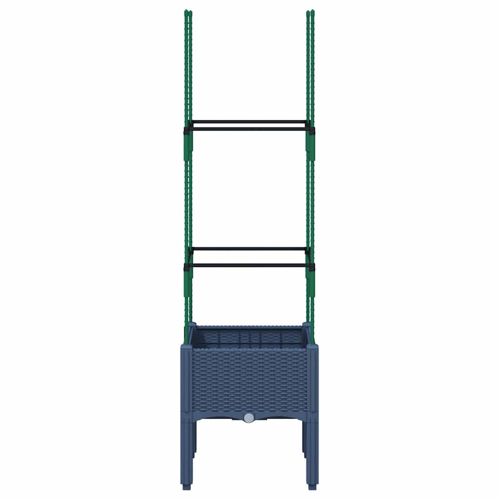 Planter with Trellis Blue Gray 40 X 40 X 142.5 Cm PP