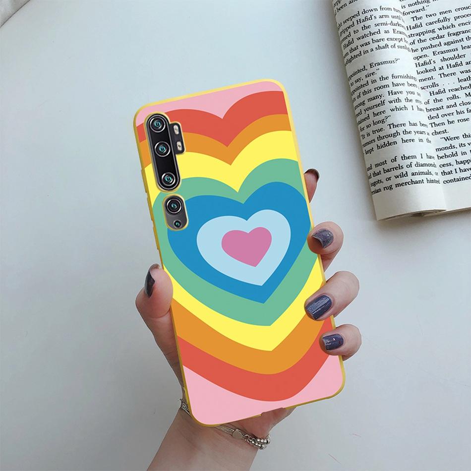 Love Heart Sunflower Case for Xiaomi Mi Note 10 Pro Case Bumper Silicone Back Cover for Xiomi Xiaomi Mi Note 10 Note10 Pro Case