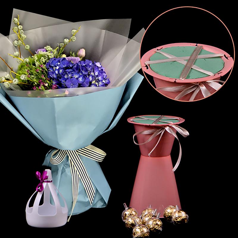 Vases Sword Bucket Bouquet Bottom Holder For Wedding Decorations Diy Wedding Flower Floral Rack Bridal Accessories