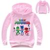Felpa con Cappuccio a Manica Lunga da Bambino Pj Masks Supereroi Stile Elegante e Comfortevole