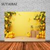Lemon Booth Shop Theme Photography Background Baby Shower Kids Birthday Party Newborn Baby Portrait Photo Banner Studio