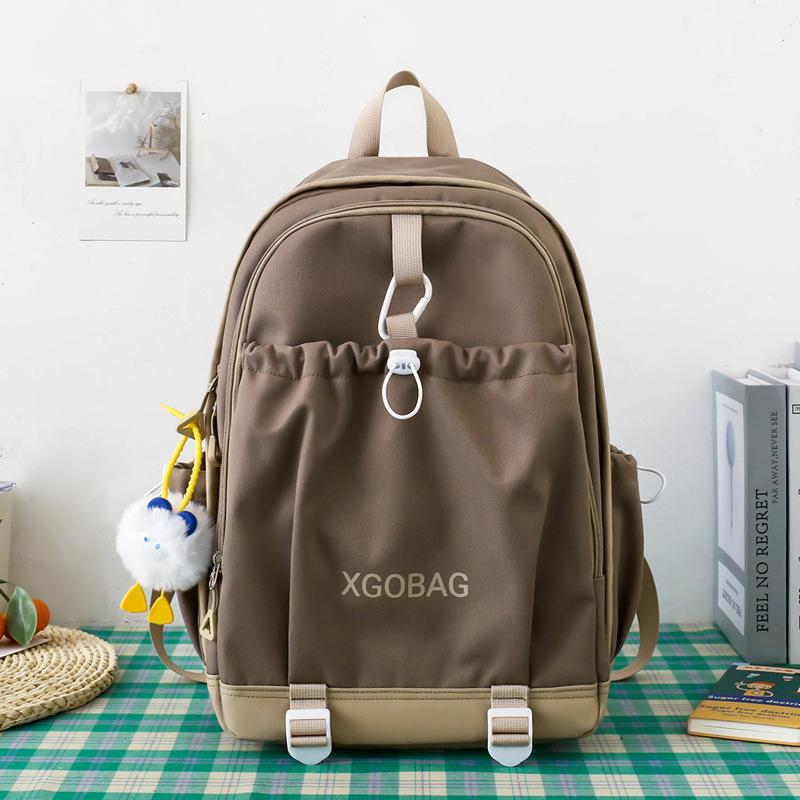 Backpack new high-value large-capacity junior high school student schoolbag women's fashion sports leisure backpack