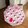 1pc Hello Kitty Pattern Pink Background Umbrella with Plastic Handle,Suitable for All Seasons Home Travel Outdoor UmbrellaSanlio610