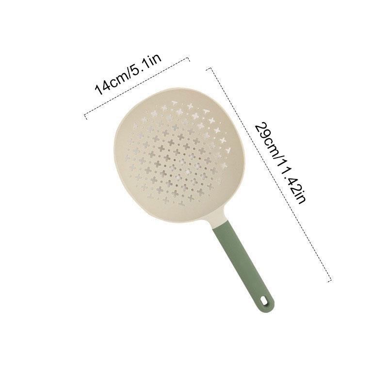 1/3Pcs Big Colander Spoon Slotted Colander Spaghetti Pasta Serving Spoon with Holes Heat-resisting Plastic Kitchen Cooking