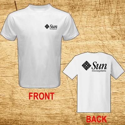 Sun Microsystems Company Herren Weißes T-Shirt Top Unisex