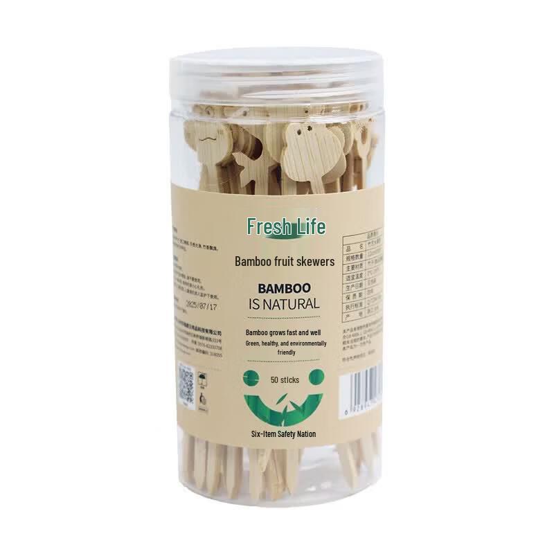 Fresh Life Bamboo Fruit Picks Jar