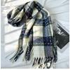 Women's Plaid Scarf - Windproof Warm Winter Scarf with Fringe Tassels Multi-Color Options for Casual & Formal Outfits, Scarf for Hair