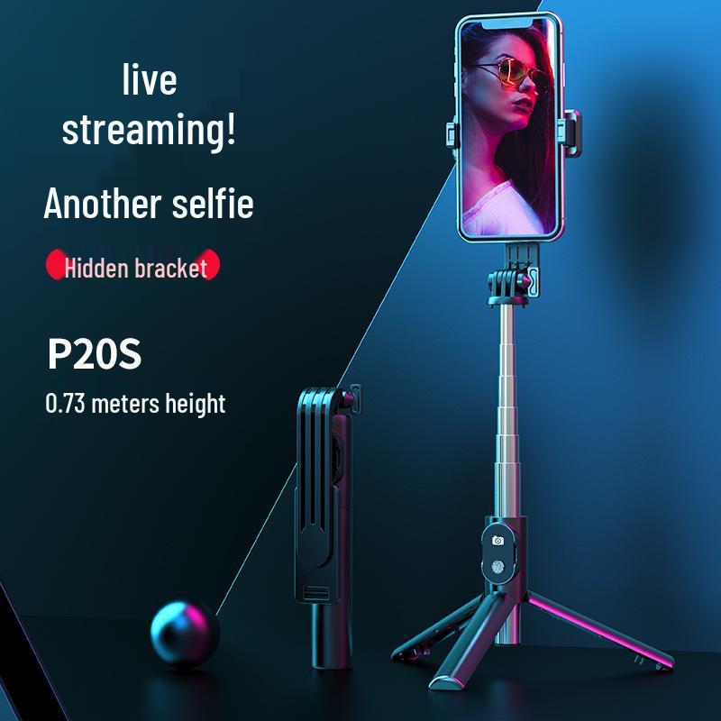 P20S Bluetooth Folding Selfie Stick Tripod for Home & Outdoor Photography