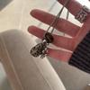 Fashion Spotted Tiger Eye Stone Irregular Pendant Necklace for Women Long Chain Girls Charm Aesthetic Jewelry Accessories