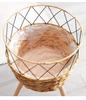Nordic Rattan Woven Flower Pot and Stand for Living Room/Balcony Decor.