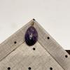 1Pc Natural Stone Teardrop Pendant Inlaid Rhinestone Golden Plated Bail Gem Charm for DIY Necklace Jewelry Making Supplies