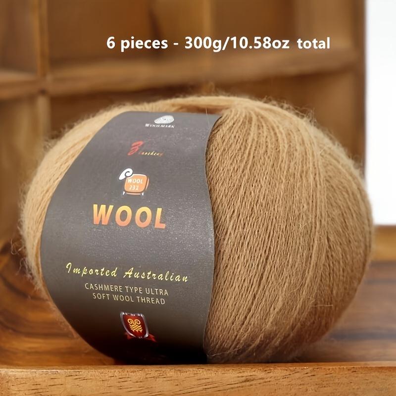 1PC Luxurious Wool Yarn Ultra Soft Anti-Pilling DIY Kit for Crochet & Hand Knitting Warm and Comfortable Wool Yarn 211g/10.58oz