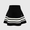 Rick A-Line Contrast Elastic Wool Skirt (Black)_L3C1-Ns04K