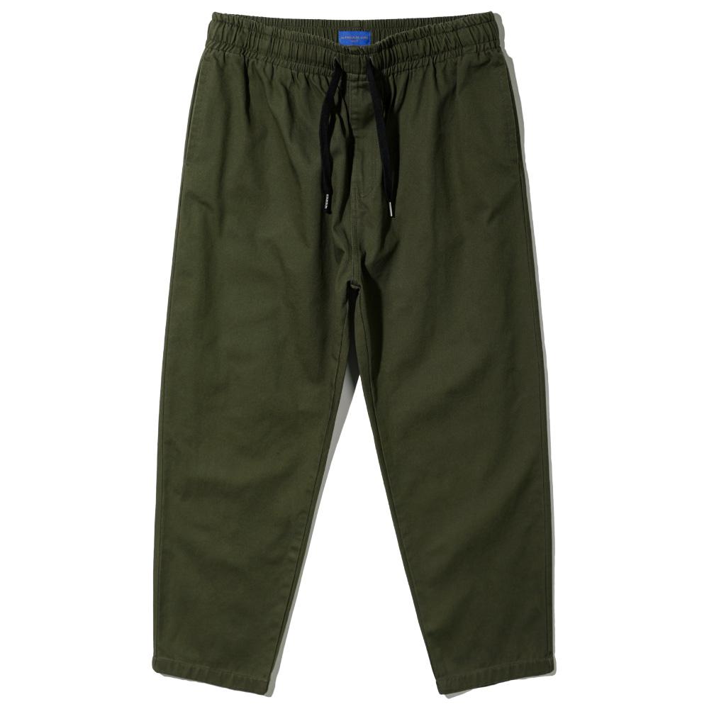 ALVINCLO [De Luxe] Straight Cotton Elastic Waist Pants Dlx1305 (4 Colors)