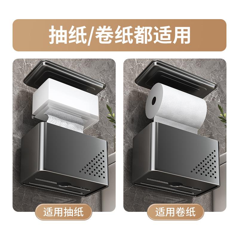 Toiletten-Saugnapf-Taschentuchbox Toilettenpapier Wandmontierter wasserdichter Papierrollen-Toilettenpapier-Aufbewahrungsrollenhalter