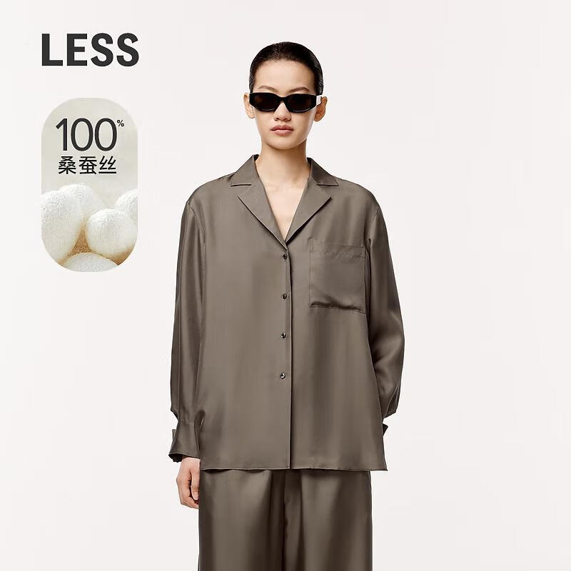 LESS 2024 Spring Mulberry Silk Shirt M