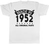 Made In 1952 All Original Parts Birthday Funny Unisexs Short Sleeve TShirt