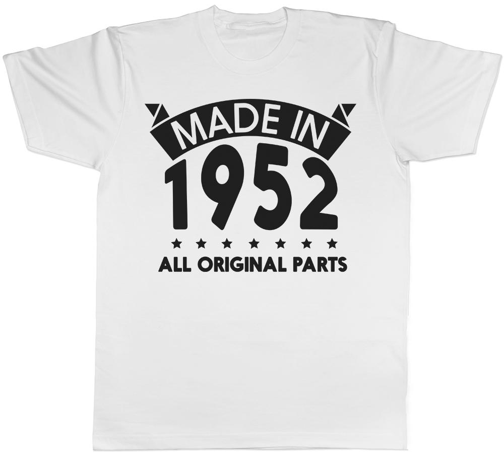 Made In 1952 All Original Parts Birthday Funny Unisexs Short Sleeve TShirt