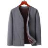 Men's Fleece-Lined Warm Winter Cardigan Jacket for Middle-Aged & Elderly