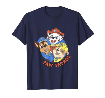 Paw Patrol Glada Valpar Retro Märkesdesign T-shirt