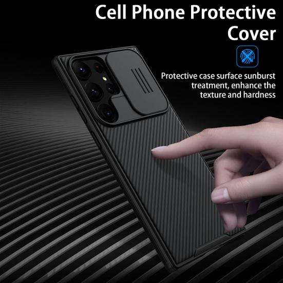 

Phone Case Camera Lens Protection Frosted Full Accessories Coverage Phone Slide Mobile Phone Cover For Samsung