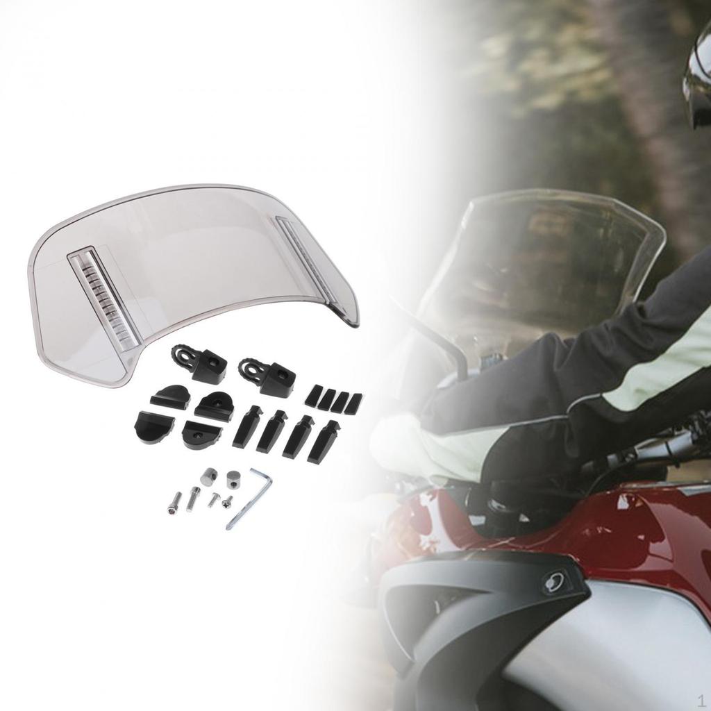 Motorcycle Windshield Extension Adjustable Clip On Sturdy Accessories Upgraded Heightened Windscreen
