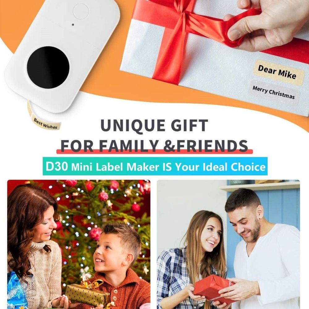 Reusable D30 Label Maker Bluetooth Label Maker Machine Thermal Label Printer  Office Printer