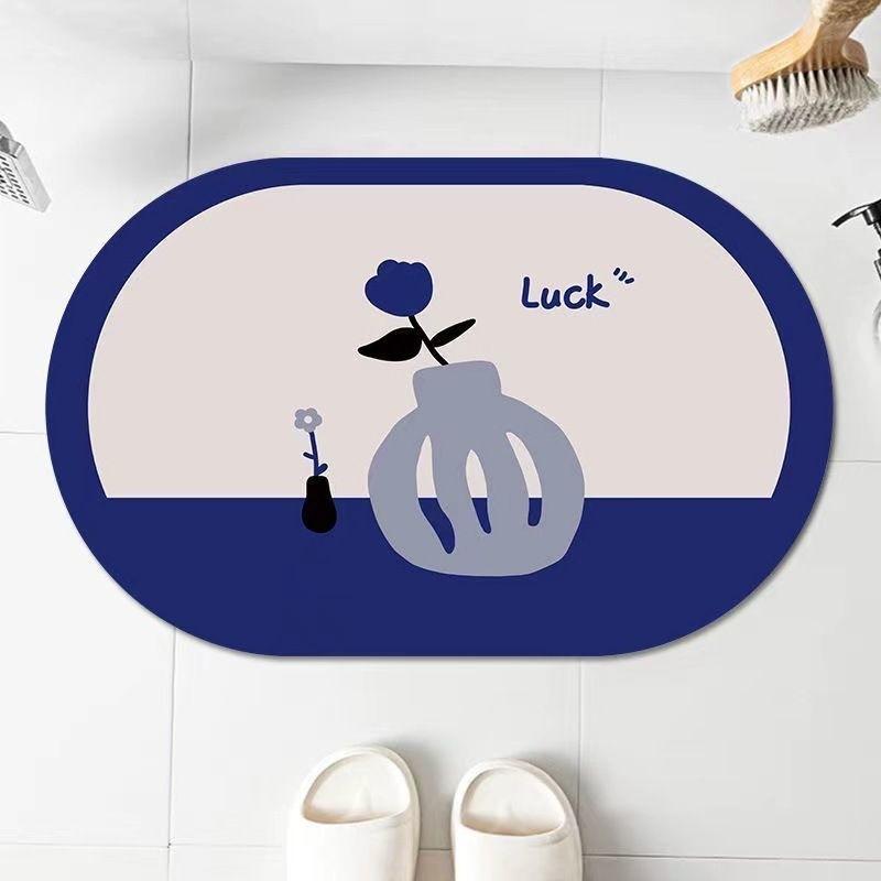 Bathroom Kitchen Carpet Hallway Doormat Anti-Slip Carpet Absorb Water Kitchen Bath Mat Floor Mat Non-Slip Entryway Mat for Living Room Home Decor