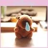 Stuffed Keychain Capybara Soft Short Plush Toy Pp Cotton Accessory Backpack