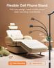 20" Curved Remote-Control Floor Roller Half-Moon Beauty Light 35W for Nail Art, Microblading, and Eyelash Extensions