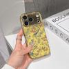 Lucky Start Phone Case For iPhone 17 16 15 14 13 12 11 Pro Max 16E Gold Electroplated Glass Shell  Chinoiserie Garden Cover