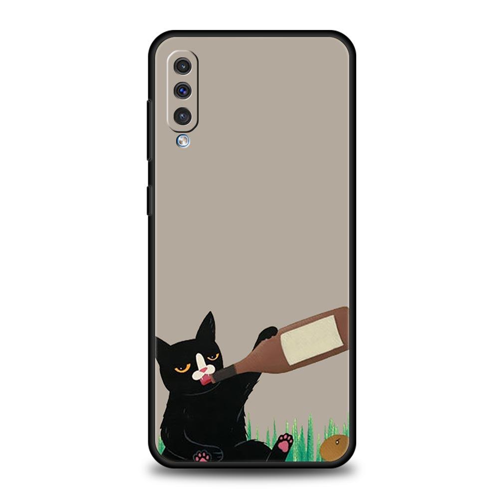 

Чехол для телефона Samsung A56 A36 A26 A24 A12 A14 A16 A50 A70 A20E A22 A40 A34 A54 A42 A52 5G A04s A06 Чехол Милый Кот Играет Весело Galaxy A06