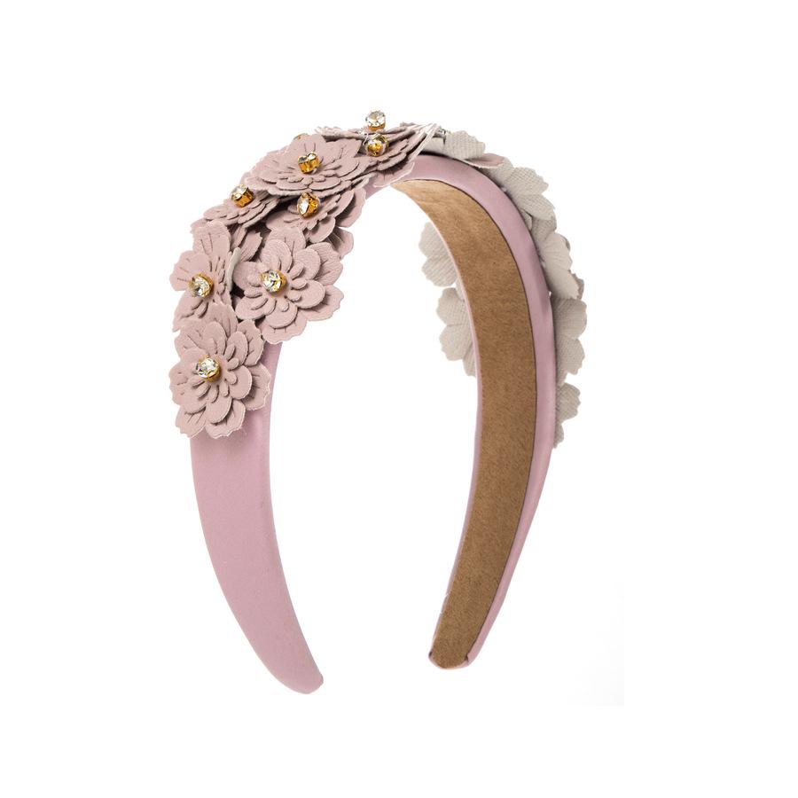 Vintage Rhinestone Floral Headband – Trendy Korean-Style Colorful Women's Hair Accessory