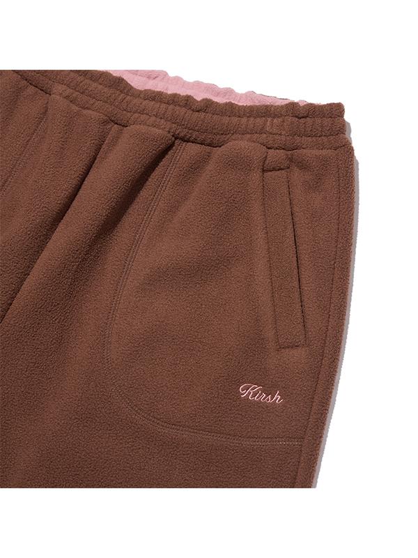 KIRSH Fleece Wide Fit Pants [Brown]
