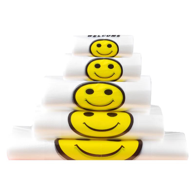 Smiley Face Disposable Plastic Shopping Bags