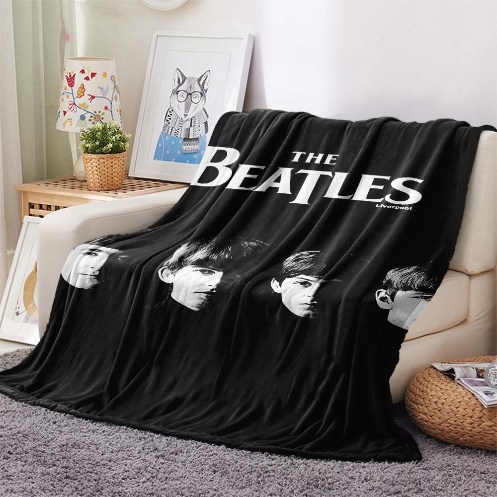 1PC Famous rock band Print FlAannel Blanket, High quality Comfortable for All Seasons, Home Decor, Warmth and Comfort